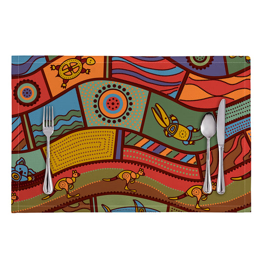 Australian Ethnic Pattern Print Placemat