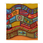 Australian Ethnic Pattern Print Polyester Shower Curtain