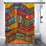 Australian Ethnic Pattern Print Premium Shower Curtain