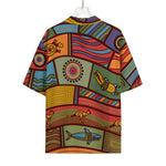Australian Ethnic Pattern Print Rayon Hawaiian Shirt