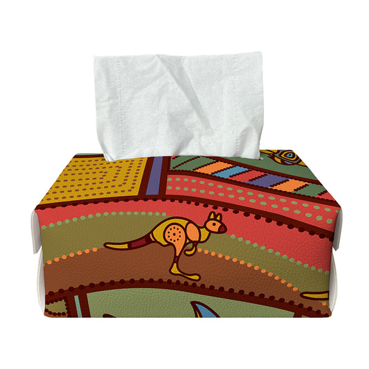 Australian Ethnic Pattern Print Rectangle Tissue Box Cover