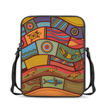 Australian Ethnic Pattern Print Rectangular Crossbody Bag