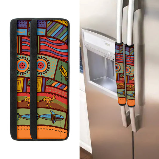 Australian Ethnic Pattern Print Refrigerator Handle Covers