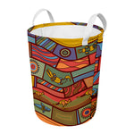 Australian Ethnic Pattern Print Round Laundry Basket