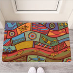 Australian Ethnic Pattern Print Rubber Doormat