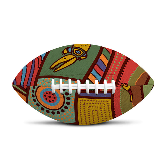 Australian Ethnic Pattern Print Rugby Ball