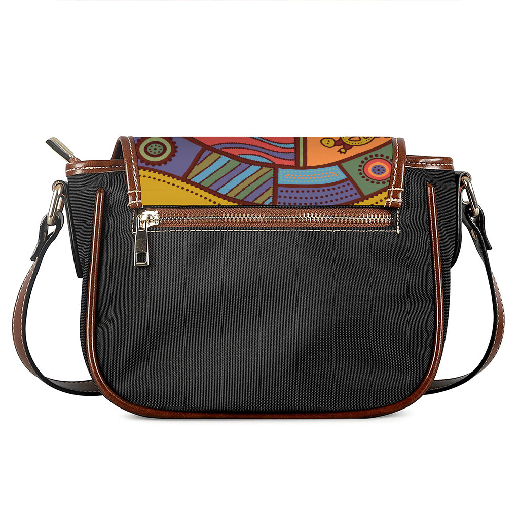 Australian Ethnic Pattern Print Saddle Bag