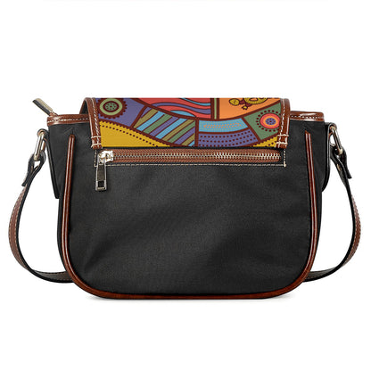 Australian Ethnic Pattern Print Saddle Bag