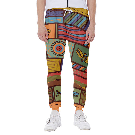 Australian Ethnic Pattern Print Scuba Joggers