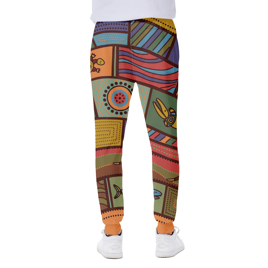 Australian Ethnic Pattern Print Scuba Joggers