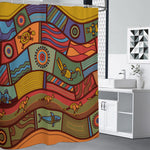 Australian Ethnic Pattern Print Shower Curtain