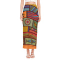 Australian Ethnic Pattern Print Side Slit Maxi Skirt