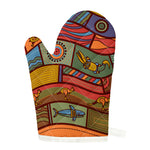 Australian Ethnic Pattern Print Single Oven Mitt