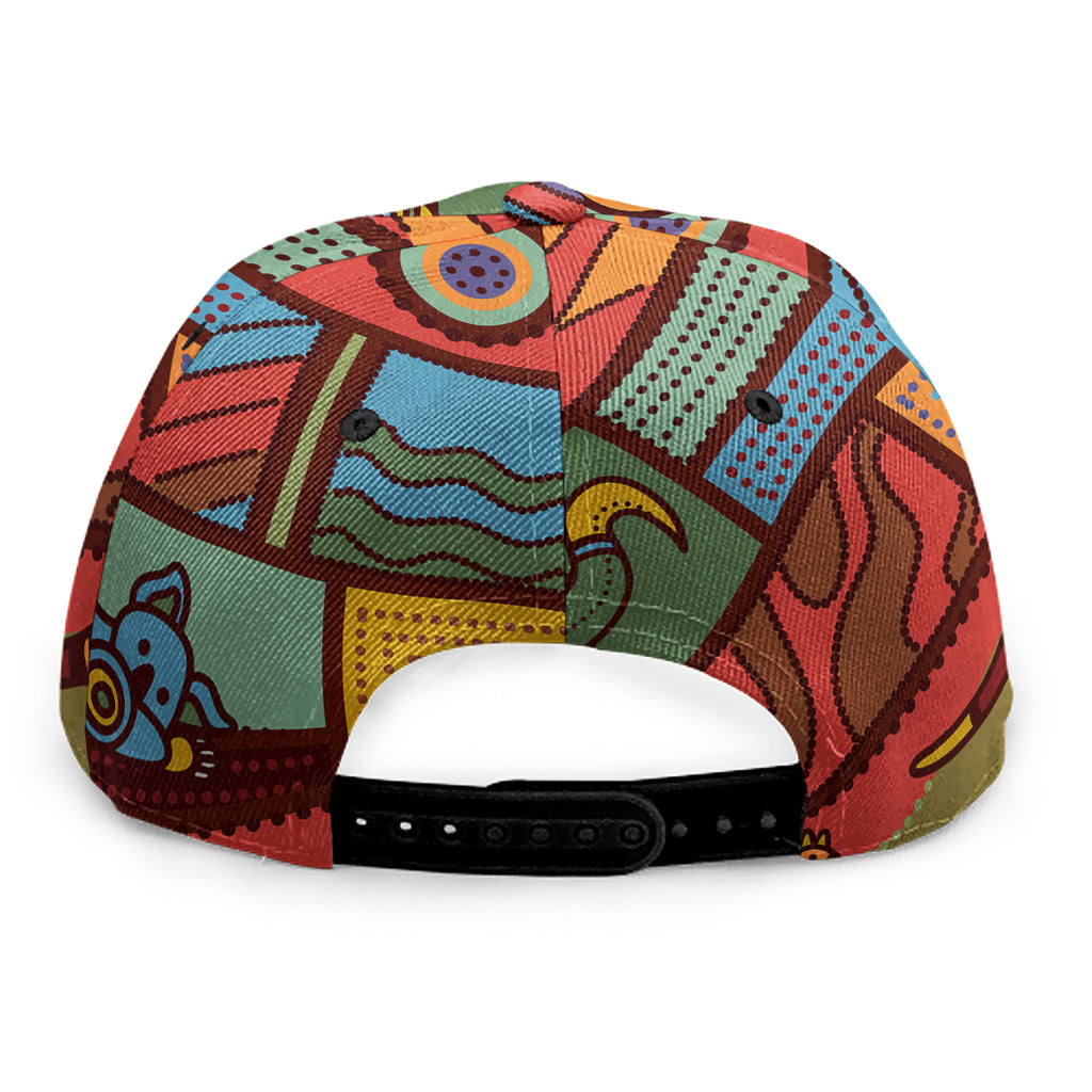 Australian Ethnic Pattern Print Snapback Cap