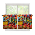 Australian Ethnic Pattern Print Tier Curtains