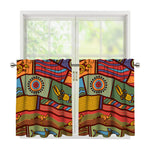 Australian Ethnic Pattern Print Tier Curtains