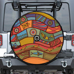 Australian Ethnic Pattern Print Tire Cover With Camera Hole