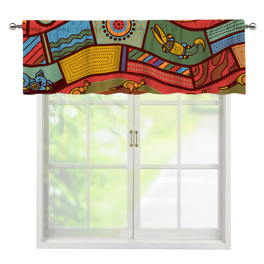 Australian Ethnic Pattern Print Window Valance