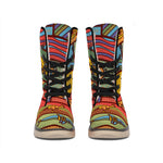 Australian Ethnic Pattern Print Winter Boots