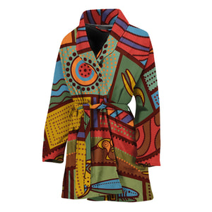 Australian Ethnic Pattern Print Women's Bathrobe