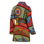 Australian Ethnic Pattern Print Women's Bathrobe