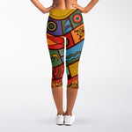 Australian Ethnic Pattern Print Women's Capri Leggings