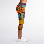 Australian Ethnic Pattern Print Women's Capri Leggings