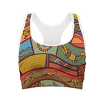 Australian Ethnic Pattern Print Women's Sports Bra