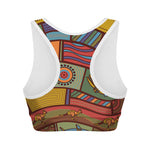 Australian Ethnic Pattern Print Women's Sports Bra
