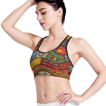 Australian Ethnic Pattern Print Women's Sports Bra