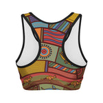 Australian Ethnic Pattern Print Women's Sports Bra