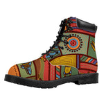 Australian Ethnic Pattern Print Work Boots