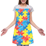 Autism Awareness Drawing Puzzle Print Adjustable Apron