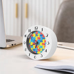 Autism Awareness Drawing Puzzle Print Alarm Clock