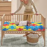 Autism Awareness Drawing Puzzle Print Baby Crib Sheet