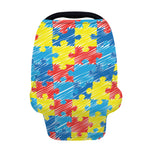 Autism Awareness Drawing Puzzle Print Baby Seat Cover