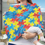 Autism Awareness Drawing Puzzle Print Baby Seat Cover