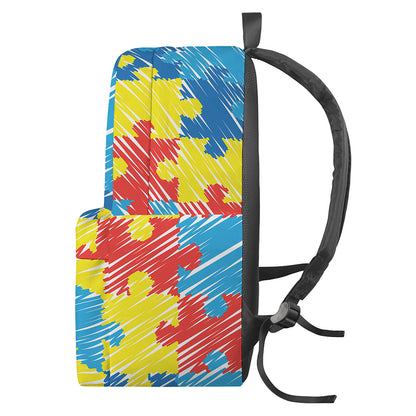 Autism Awareness Drawing Puzzle Print Backpack
