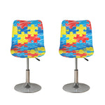 Autism Awareness Drawing Puzzle Print Bar Stool Covers