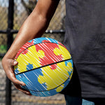 Autism Awareness Drawing Puzzle Print Basketball