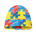 Autism Awareness Drawing Puzzle Print Beanie