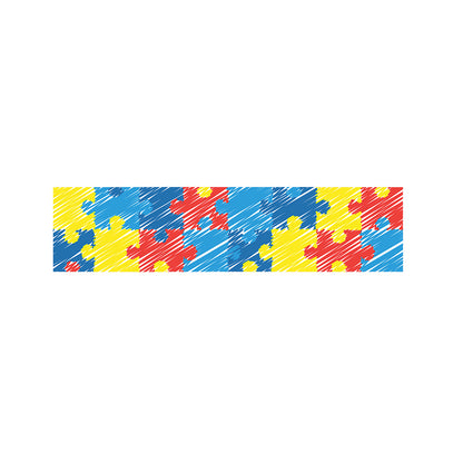Autism Awareness Drawing Puzzle Print Bed Runner