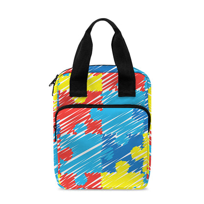 Autism Awareness Drawing Puzzle Print Bible Tote Bag