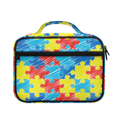 Autism Awareness Drawing Puzzle Print Briefcase Bible Bag