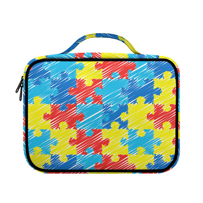 Autism Awareness Drawing Puzzle Print Briefcase Bible Bag