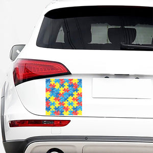 Autism Awareness Drawing Puzzle Print Car Sticker