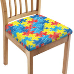 Autism Awareness Drawing Puzzle Print Chair Cushion Cover