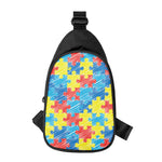 Autism Awareness Drawing Puzzle Print Chest Bag