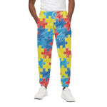 Autism Awareness Drawing Puzzle Print Cotton Pants