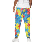 Autism Awareness Drawing Puzzle Print Cotton Pants